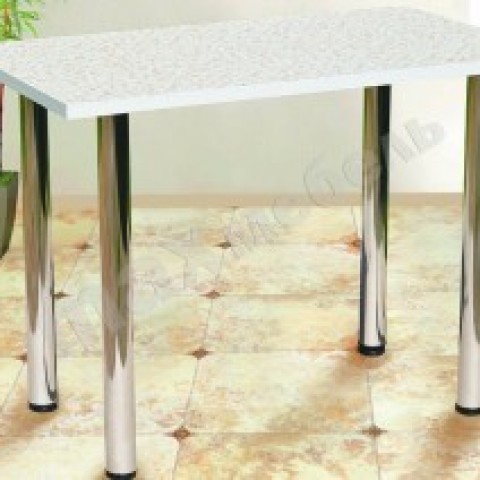 Кухонный стол на металлических опорах (кромка)
