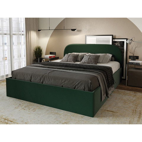 Кровать с ПМ «Шерри» (с подъемным механизмом) (Велюр зеленый)